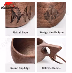 Mörkbrun Valnöt Kåsa