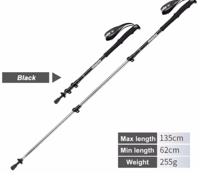 Vandringsstavar med  vridlås i aluminium (säljes i par)