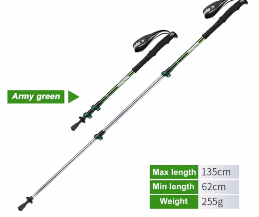 Vandringsstavar med  vridlås i aluminium (säljes i par)