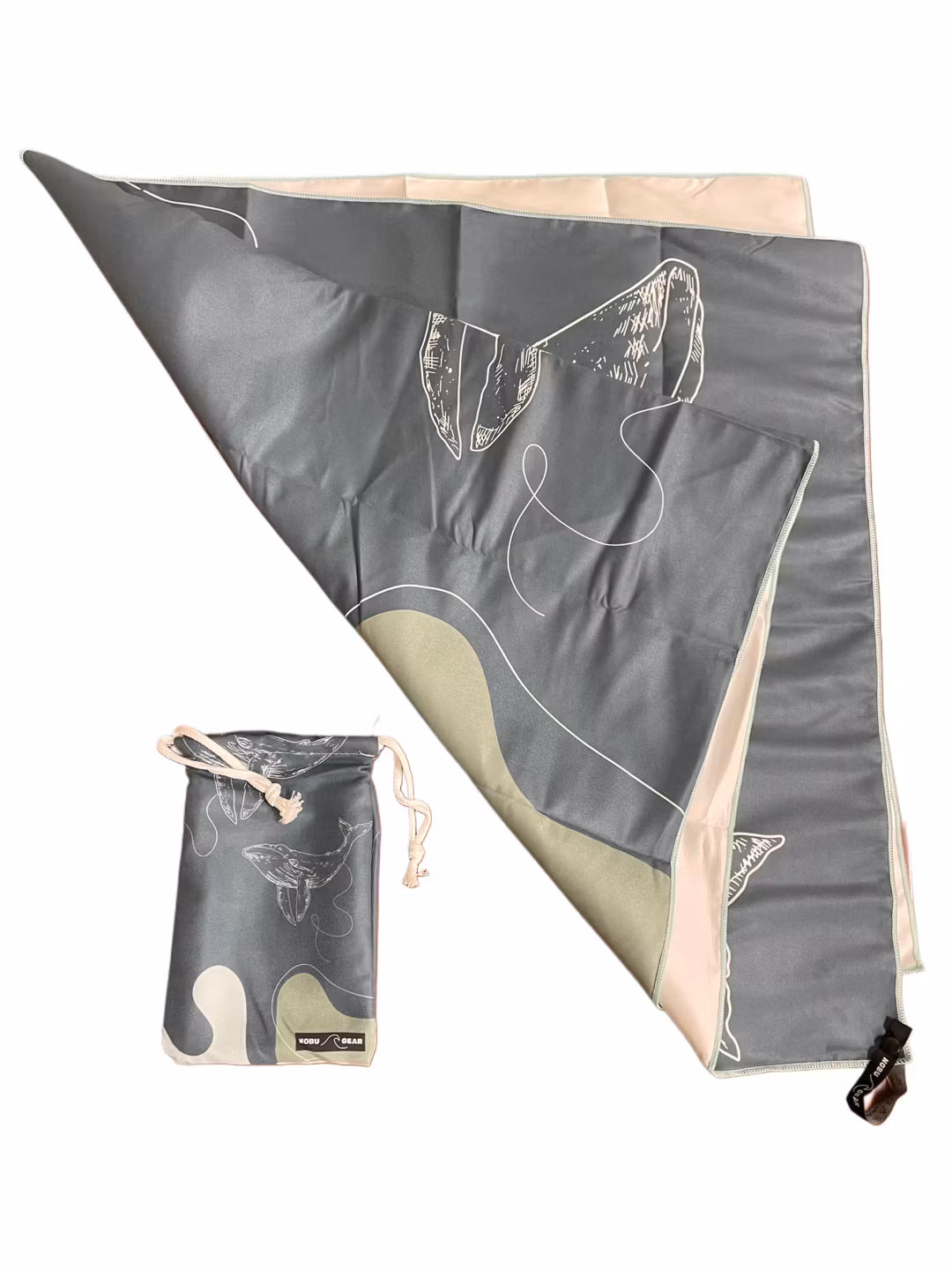 Nobu Gear Snabbtorkande Microfiber Resehandduk - Whale