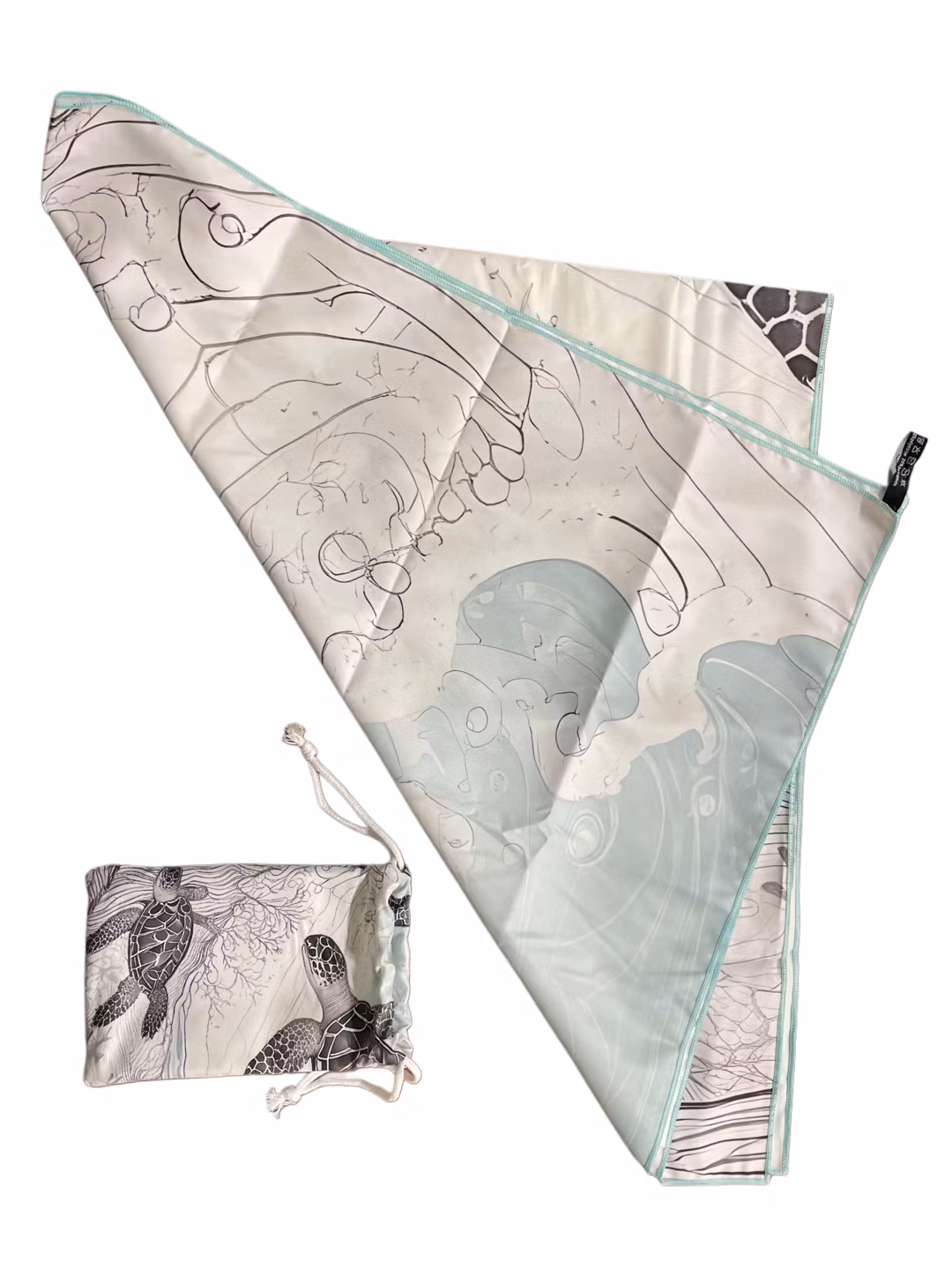 Nobu Gear Snabbtorkande Microfiber Resehandduk - Sea Turtle