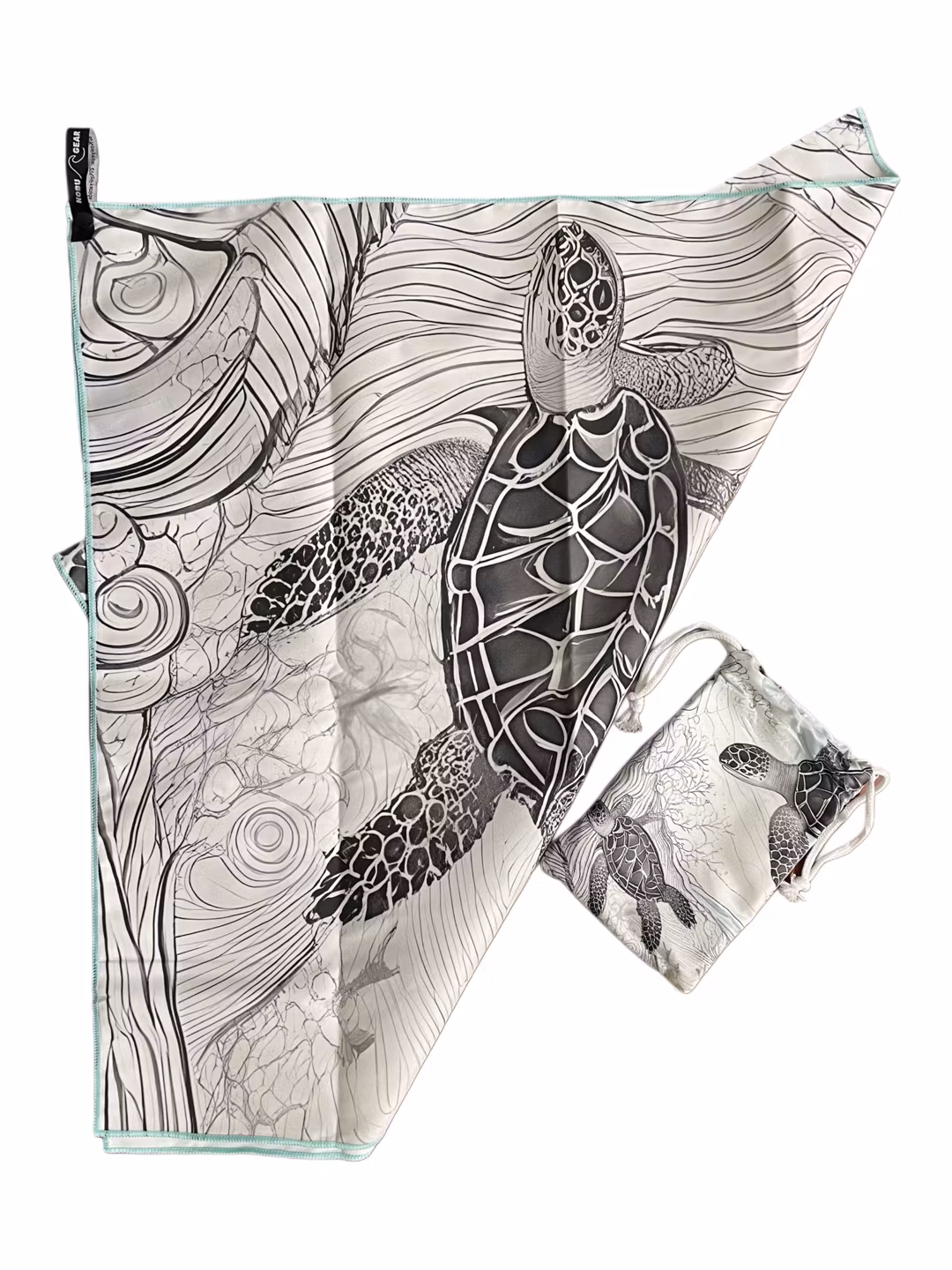 Nobu Gear Snabbtorkande Microfiber Resehandduk - Sea Turtle