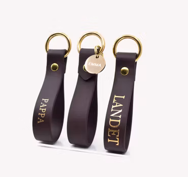 BioThane® nyckelring med gravyrbricka