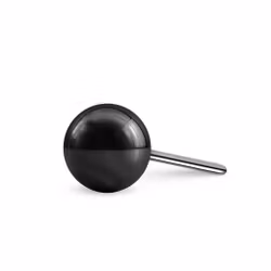 PVD-pläterad svart kula i kirurgiskt stål för threadless push-pins