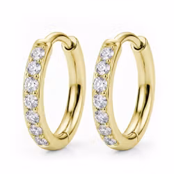 PVD-pläterad Clickerring i titanium med cubic zirconia