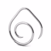 Silver Spiral Wire Taper i 316L Kirurgiskt stål