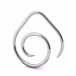 Silver Spiral Wire Taper i 316L Kirurgiskt stål