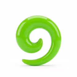 Neon Swirl – 10mm spiraltöjning i grön akryl