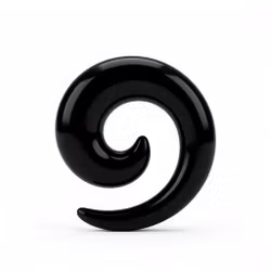 Dark Swirl – spiraltöjning i svart akryl 3-16mm