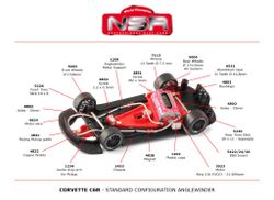 NSR - CORVETTE C6.R MARTINI LIVERY RED #34 - AW King 21 Evo3 21,400 rpm