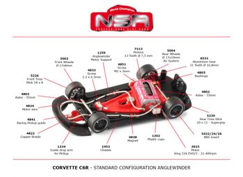 NSR - CORVETTE C6.R MARTINI LIVERY RED #34 - AW King 21 Evo3 21,400 rpm