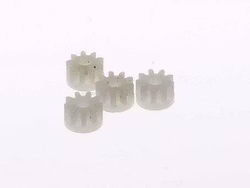 Scalextric - W8100 - Inline motor pinions white nylon 9 tooth (4x)