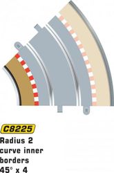 Scalextric Sport - Borders / Sladdzon R2 Inner (45 degr.) (x4)