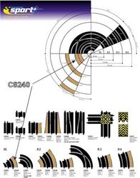 Scalextric  - Borders / Sladdzon R1 Outer (45 degr). (x4)