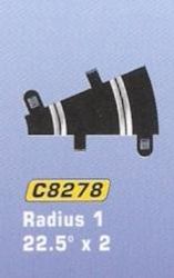 Scalextric - Radius 1 Curve 22,5 degrees (2x)