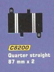Scalextric - Straight 1/4  (L = 87 mm) (2x)