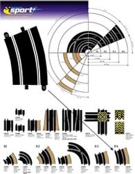 Scalextric - Curve R4 (22,5 degrees)  (2x)