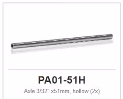 Slot.it - Axle - hollow axle - 51 mm - 2,38mm - 3/32" (x2)