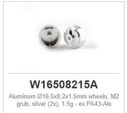 Slot.it - Wheels Alu - Ø16.5x8.2x1.5mm - Light Hubs 1,5g (x2)