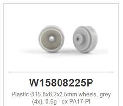 Slot.it -  Wheels plastic - Ø15.8x8.2x2.5mm - 0,6g (x4)