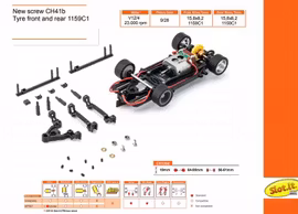 Slot.it - Ready To Run HRS2 chassis, 0.5mm inline
