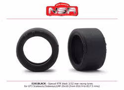 NSR - Special RTR Slick Rear for GT3 Scaleauto/Sideways/LMP - 20x10 - Low Profile - Racing tyres - BLACK (x4)