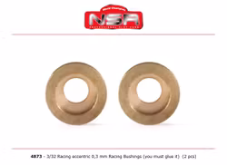 NSR - Racing Eccentric Bushings - 0,3 mm - 3/32 autolubricant & no friction (x2)