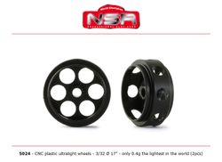 NSR - 3/32 CNC PLASTIC ULTRALIGHT WHEELS - Front Ø 17mm - only 0.4g (2x)