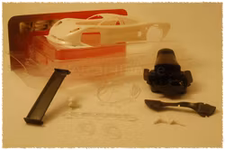NSR - MOSLER MT 900 R ULTRALIGHT BODY KIT WHITE 14.6g - Body Kit Clear (white unpainted)