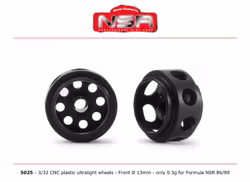 NSR - 3/32 CNC PLASTIC ULTRALIGHT WHEELS - Front Ø 13mm - only 0.4g (2x)