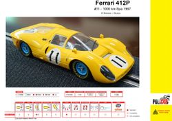 Policar - FERRARI 412P - 1000km  SPA - 1967