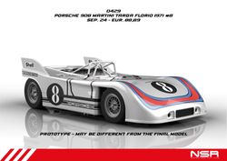 NSR - PORSCHE 908/03 MARTINI RACING TARGA FLORIO 1971 #8 G.LARROUSSE/V.ELFORD SW SHARK 21.5 EVO