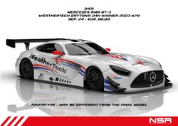 NSR - MERCEDES AMG GT3 EVO WEATHERTECH DAYTONA 24H WINNER 2023 #79 AW KING 21K EVO3