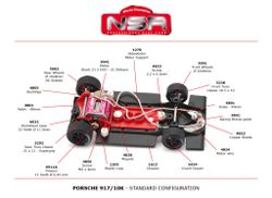 NSR - PORSCHE 917/10K ROTHMANS LIVERY RED #3 SW SHARK 21.5 EVO
