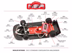 NSR - MOSLER MT900R MARTINI LIVERY RED #58 AW EVO3 - King Evo3 21,400 rpm