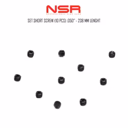 NSR - SET SHORT SCREW (10PCS) .050″ - 2,38 mm LENGTH - FOR STANDARD SLOTRACING GEARS AND TIRES -  (10x)