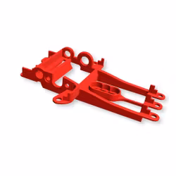 NSR - Motor Support Extrahard Red for NSR Hypercar - Sidewinder for long can motors - offset +1mm (Std for NSR Hypercar)