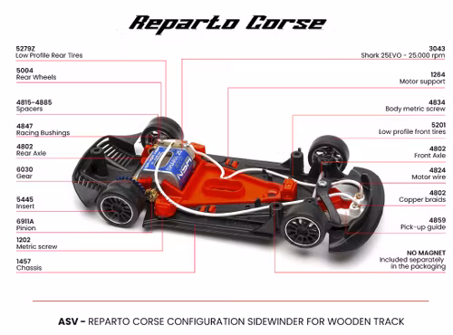 NSR - ASV LE MANS 2014 #98 GTE AM “REPARTO CORSE” – RACE SETUP FOR WOODEN TRACKS