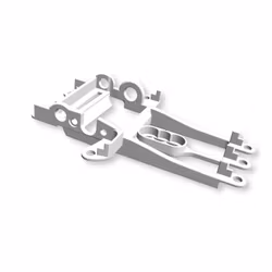 NSR - Motor Support Hard White for NSR Hypercar - Sidewinder for long can motors - offset +1mm