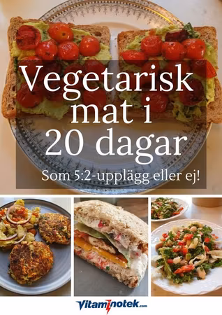 Vegetarisk mat i 20 dagar, som 5:2 eller ej! (fysiskt häfte och som PDF)