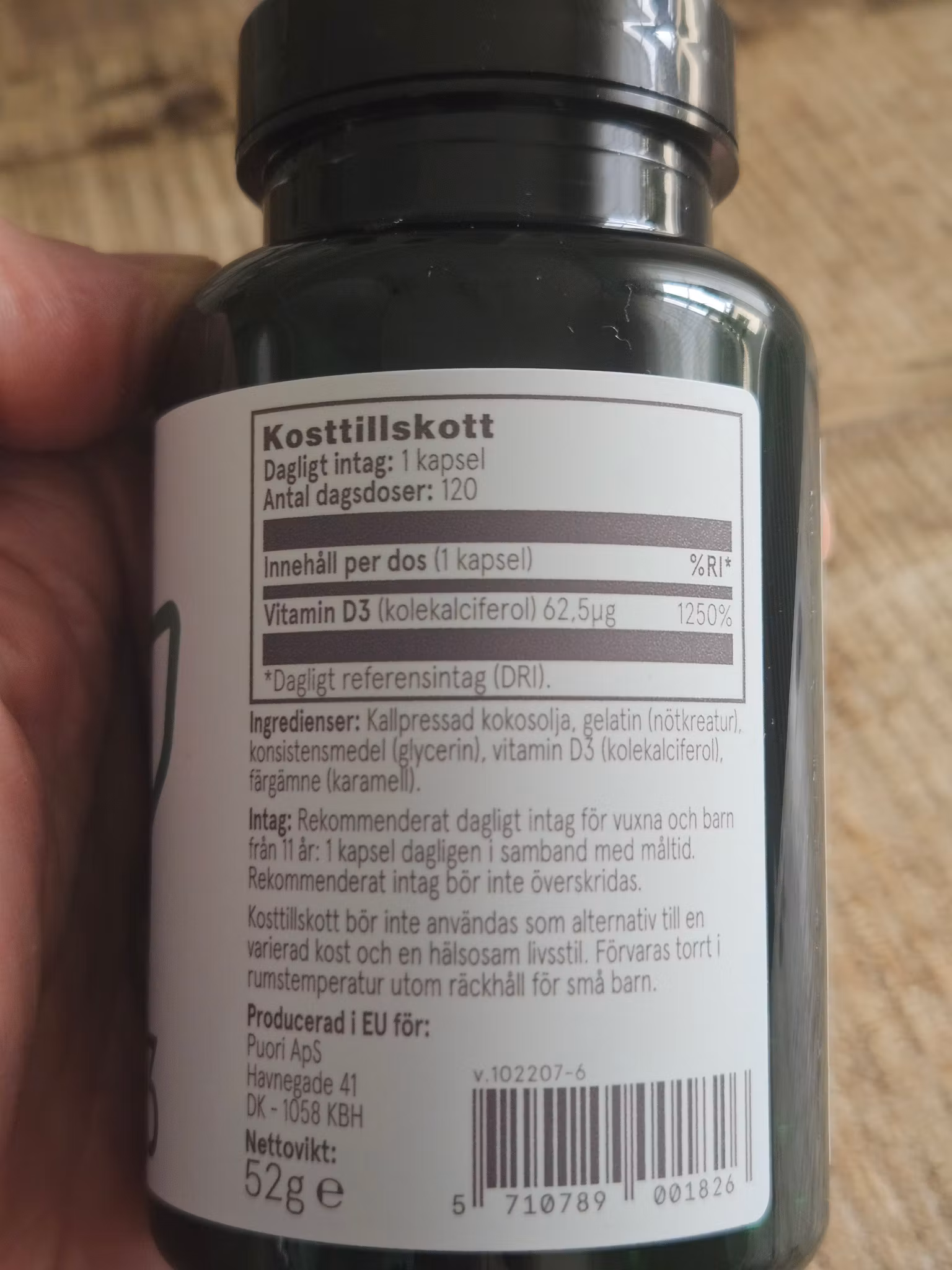 Vitamin D3 (Ej prenumeration)