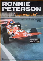 Ronnie Peterson poster - Örebro Läns Museum 2003