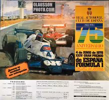 1978 - Spaniens GP, Jarama, Ronnies sista F1-år - format 50 x 55 cm