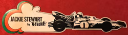 1971 Jackie Stewart-dekal, Tyrrell - 5 x 20 cm - by Terrible