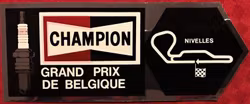 Championdekal - F1-banan Nivelles i Belgien - ovanlig - 7 x 17 cm