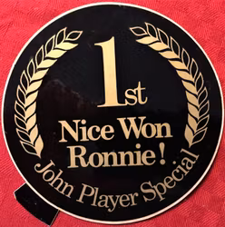 Ronnies premiärseger i Formel 1 - Frankrike '73 - vinstdekalen!