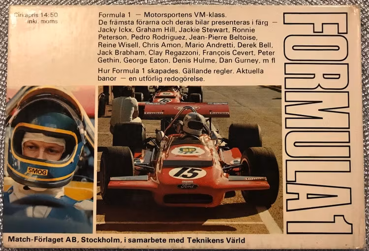 Formula 1 - F1-bok - Ronnies debutår 1970 - 14 x 21 cm, 76 sidor
