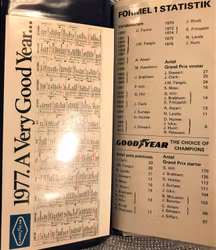 1977 Anderstorp - Goodyear-folder - fakta - anteckningsblock