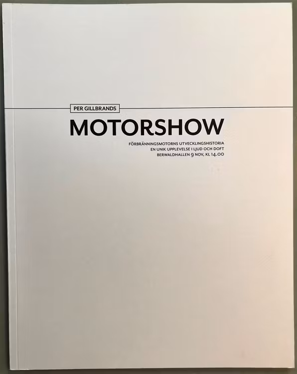 Per Gillbrand Motorshow - LYSSNA! QR-koder i 24-sid program Berwaldhallen 2014