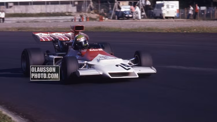 1972 - Reine Wisell i Parabolican på Monzabanan, BRM - Italiens GP - Canvastavla i format 50x100 cm